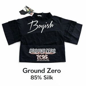 NWT Silk Moto Inspired Couture top tee shirt by Ground Zero